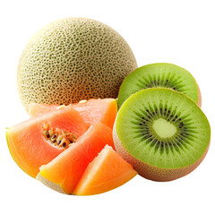 Sliced Kiloa and Whole Kiloa Isolated on Transparent Background