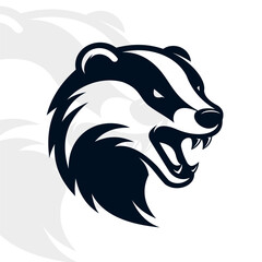 Badger logo on isolated background v9