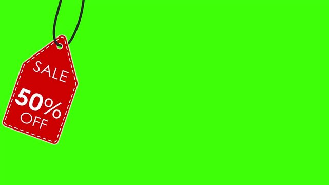 special offer tag sale up to 10,20,25,30,50,70% percent discount green screen 4k