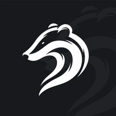 Badger logo on isolated background v22