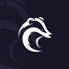 Badger logo on isolated background v35