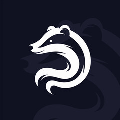 Badger logo on isolated background v38