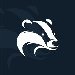 Badger logo on isolated background v41
