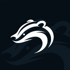 Badger logo on isolated background v50
