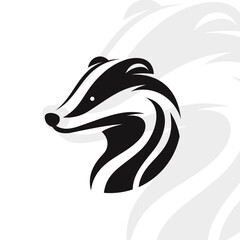Badger logo on isolated background v56