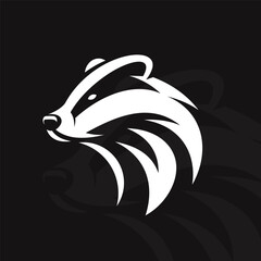 Badger logo on isolated background v72
