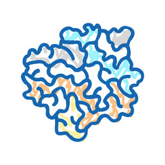 tremella mushroom icon doodle illustration