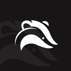 Badger logo on isolated background v85