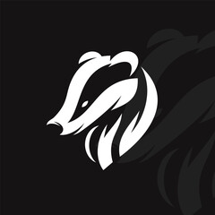 Badger logo on isolated background v90