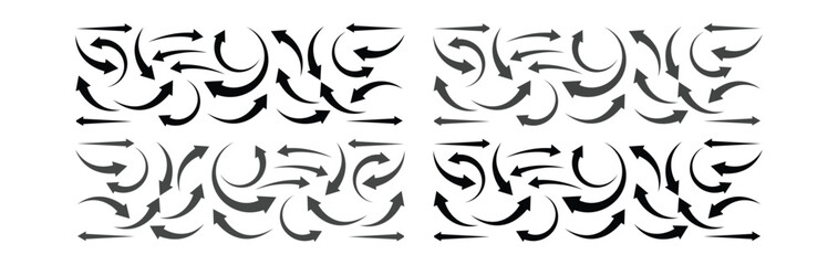 Obraz premium arrow vector icon set. scroll illustration sign collection.