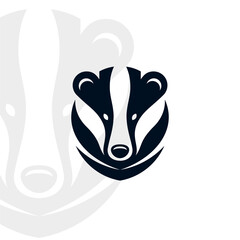 Badger logo on isolated background v91
