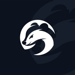 Badger logo on isolated background v94