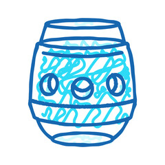 cup wine glass icon doodle illustration