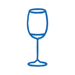 empty wine glass icon doodle illustration