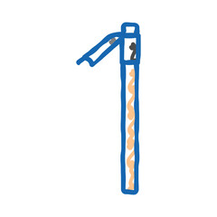 adze axe tool icon doodle illustration