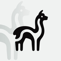 Alpaca logo on isolated background v50
