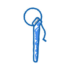 chain wrench tool icon doodle illustration