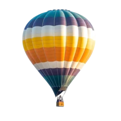 Poster hot air balloon isolated on white background. Ai Generated Images