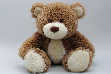 Obraz premium Cute brown teddy bear soft children’s toy 