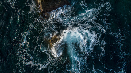 奄美大島の自然。潮の渦巻き。