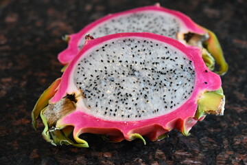 dragon fruit on table cut