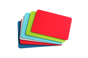 Colorful Stack of Kitchen Cutting Boards Transparent PNG