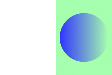 Wavy Curvy Circular and Circle Shapes and Designs Green and Blue Colors Grainy Texture Modern Abstract Background Geometric Background