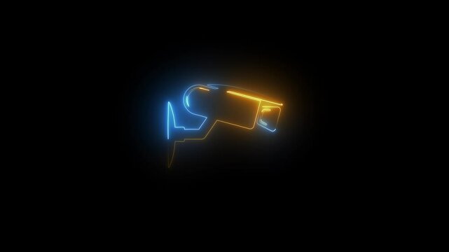CC tv camera icon animation.