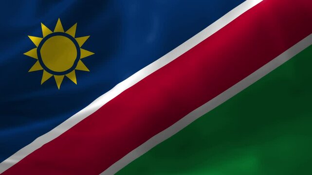 Namibia Flag Waving in the Wind