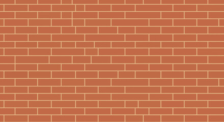 Fototapeta premium Red brick wall seamless pattern texture for construction background design vector illustration 
