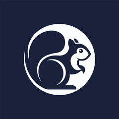 Stylish Squirrel Logo For Businesses