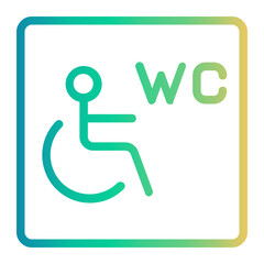 restroom Line Gradient Icon