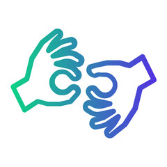 signlanguage Line Gradient Icon