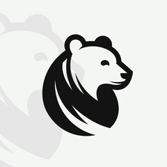 Bear logo on isolated background