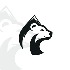 Bear logo on isolated background