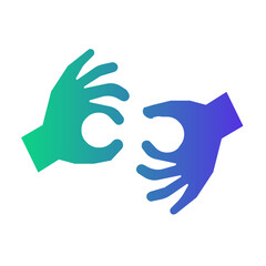 signlanguage Gradient icon