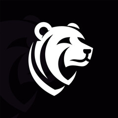 Bear logo on isolated background