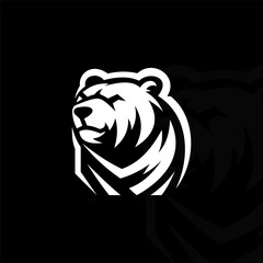 Bear logo on isolated background
