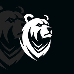Bear logo on isolated background