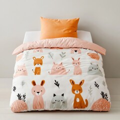 Cute Animal Pattern Bedding Set for Children's Room Decor
