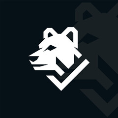 Bear logo on isolated background