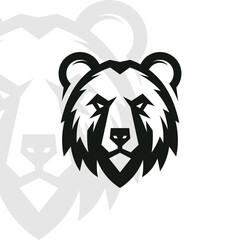 Bear logo on isolated background