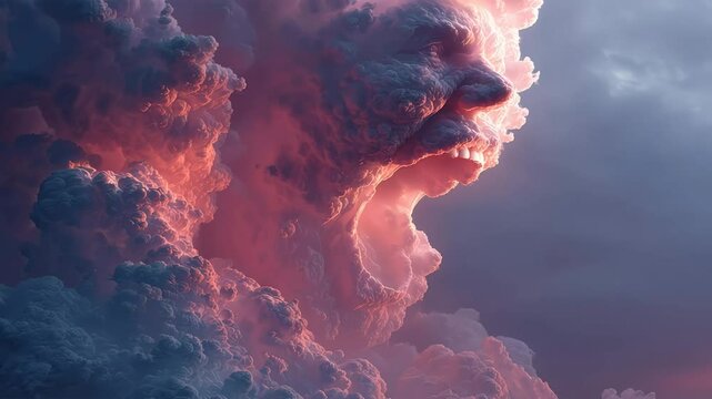 Abstract cloud face formation