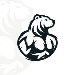 Bear logo on isolated background