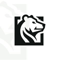 Bear logo on isolated background