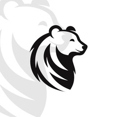 Bear logo on isolated background