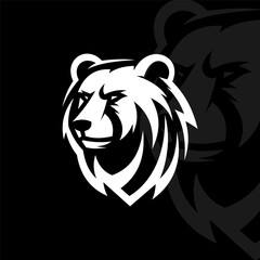 Bear logo on isolated background