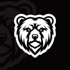 Bear logo on isolated background