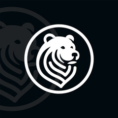 Bear logo on isolated background