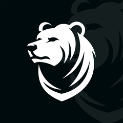 Bear logo on isolated background